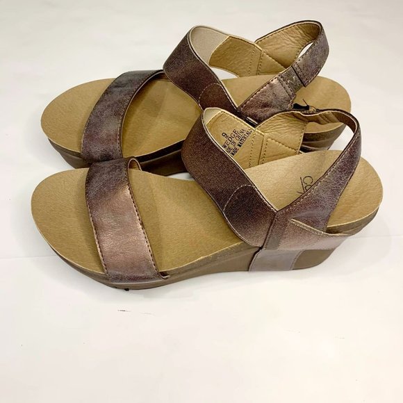 Corkys Women's Agnus Platform Wedge Sandal Bronze size 9 - Picture 4 of 8